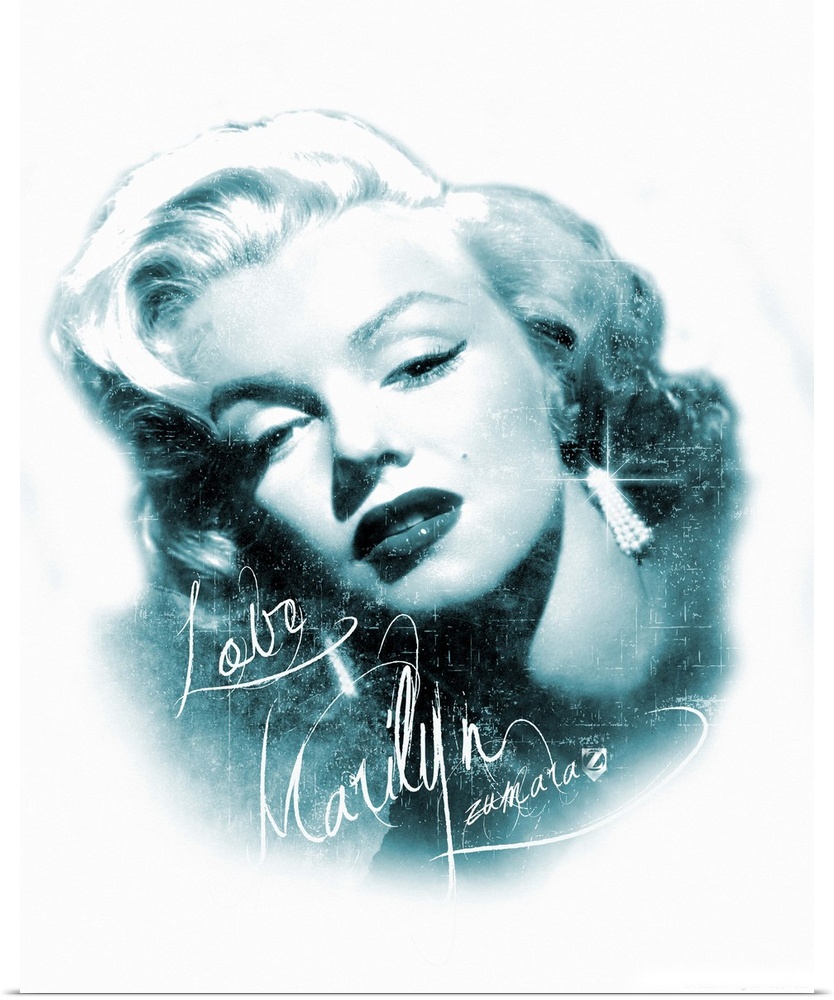 Marilyn Monroe Face Blue