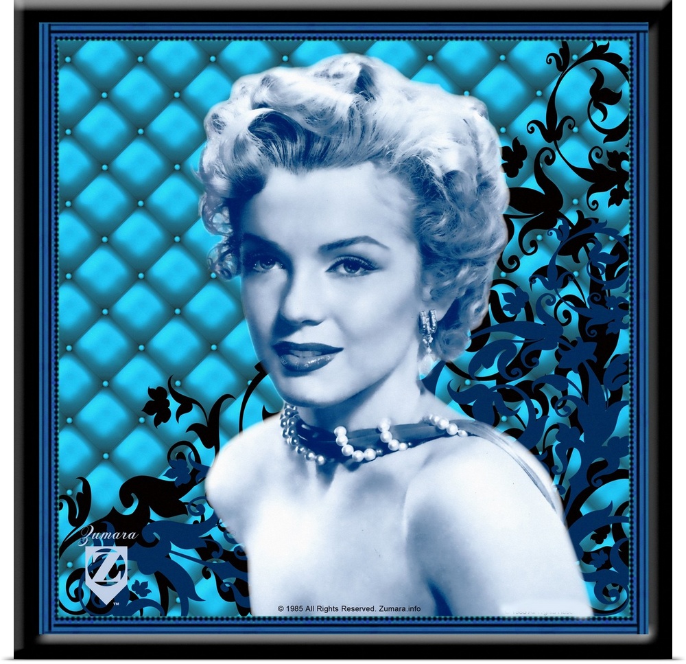 Marilyn Monroe Padded Floral Blue