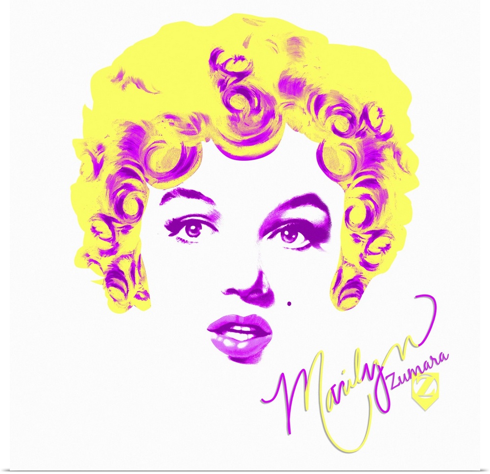 Marilyn Monroe Yellow Pink Hair