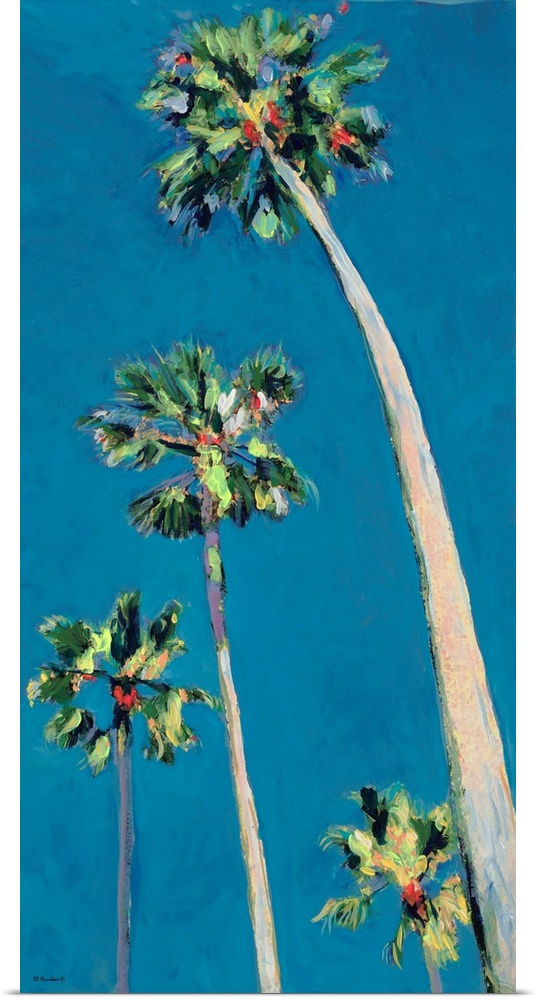 Blue Sky and Palm Trees, A Little Piece of Heaven, painting by artist RD Riccoboni.