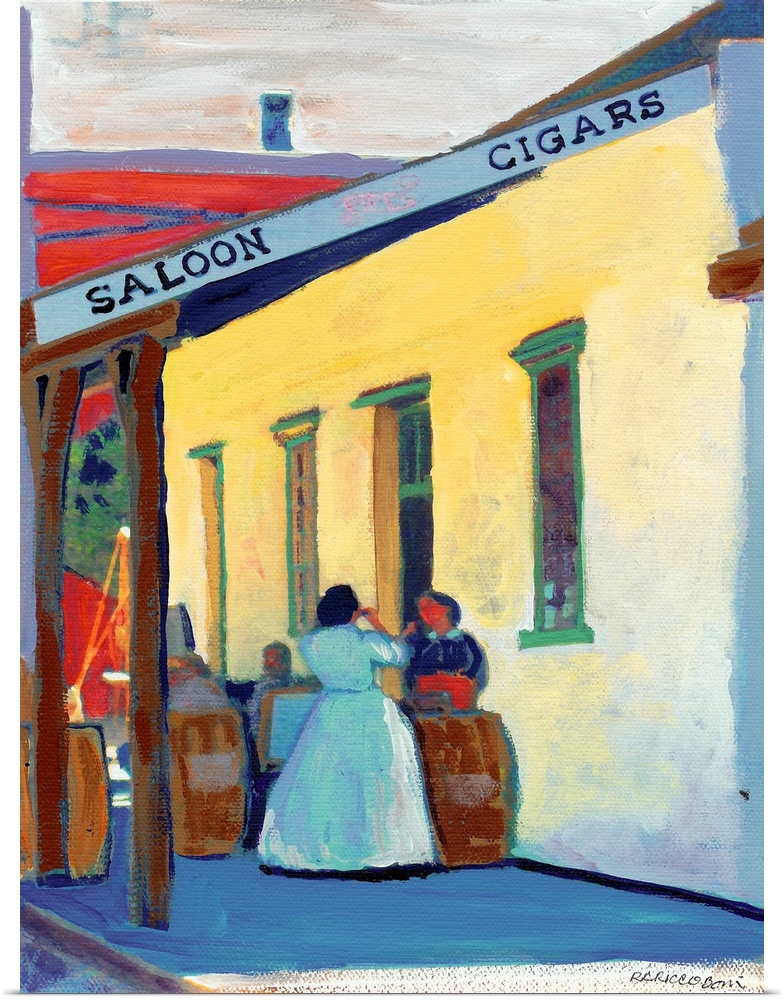 Saloon Girls in Old San Diego. Painting by RD Riccoboni.
