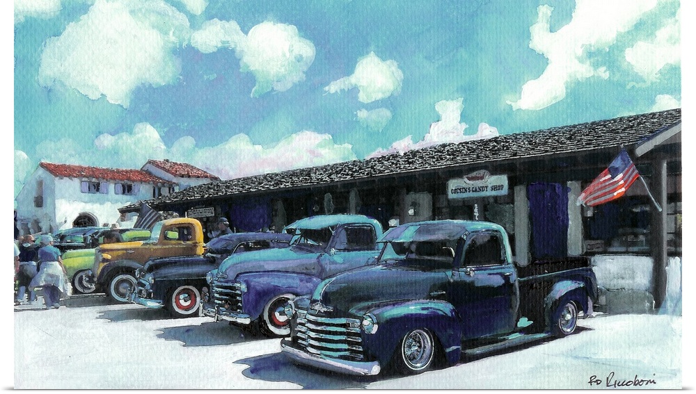 The General Store Old Town San Diego State Historic Park, acrylic painting by RD Riccoboni.