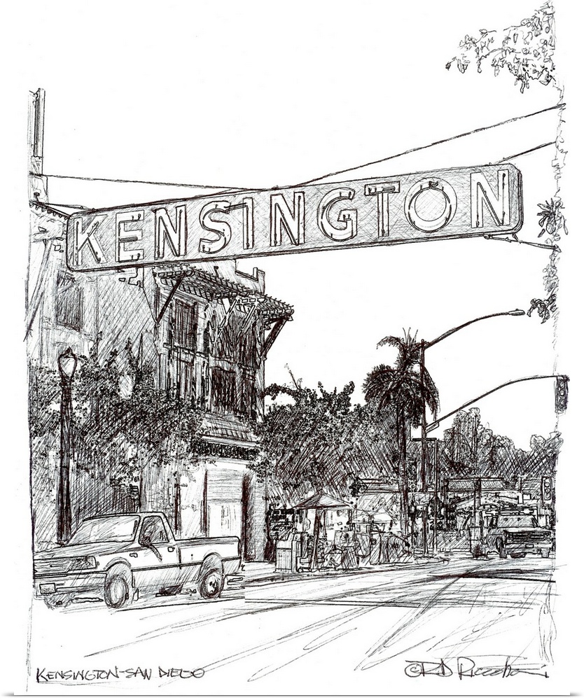 On Adams Avenue in San Diego is The Kensington neighborhood and it's sign. One of San Diego California's famous neighborho...