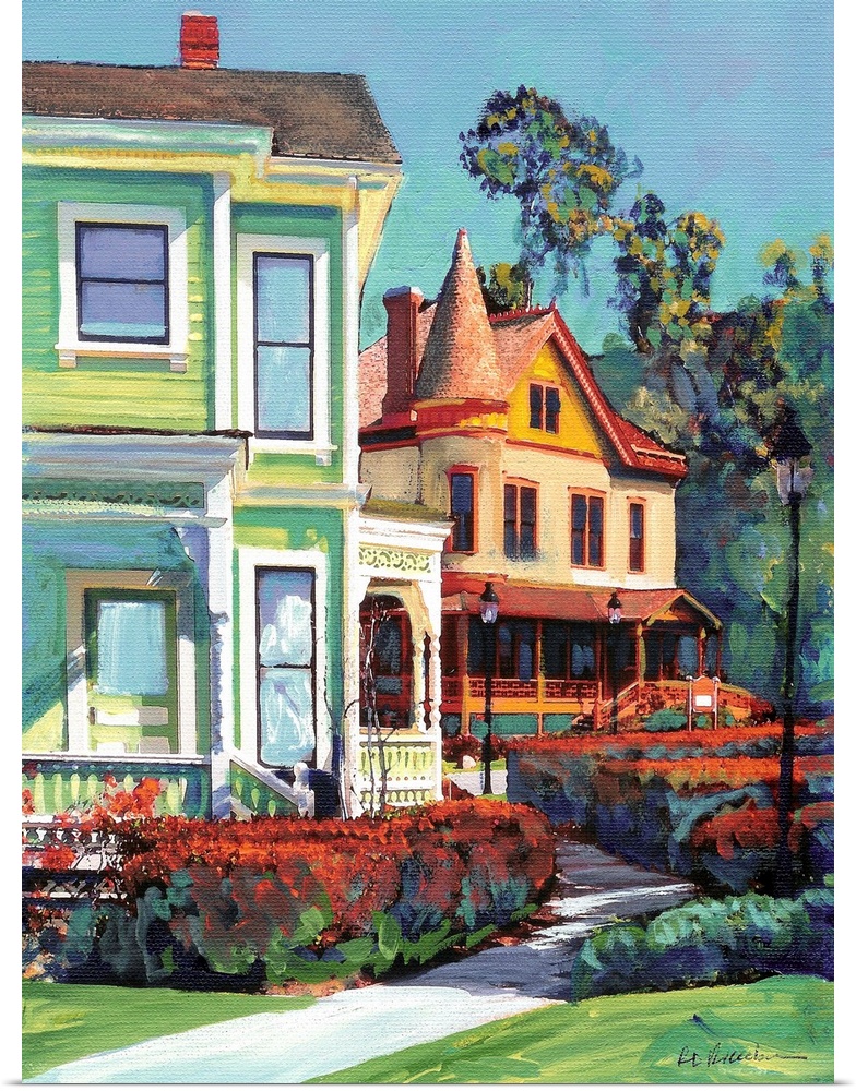 Village Walk Old Town San Diego by RD Riccoboni. Gracious Victorian Houses and mansions in Southern California.