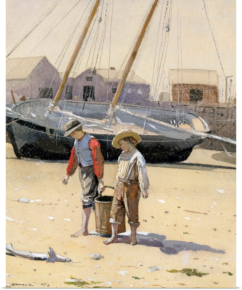 In June 1873 Homer went to Gloucester, Massachusetts, where he painted his first watercolors, depictions of the local chil...