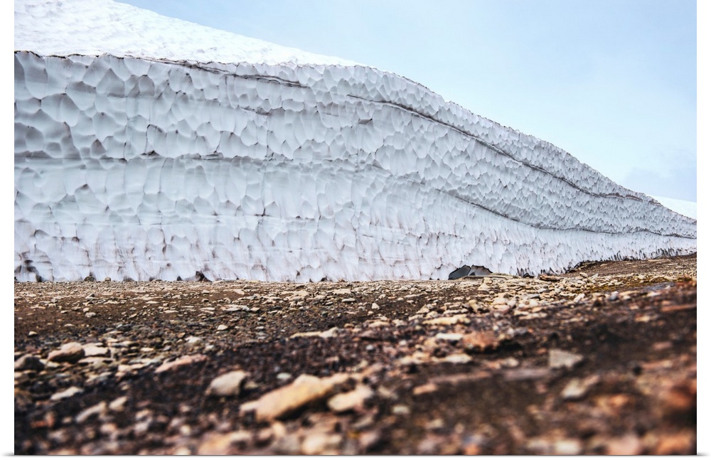 Abstract snowbank on Whistler Mountain in British Columbia, Canada.