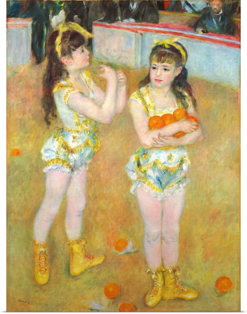 The two little circus girls in this painting are Francisca and Angelina Wartenberg, who performed as acrobats in the famed...