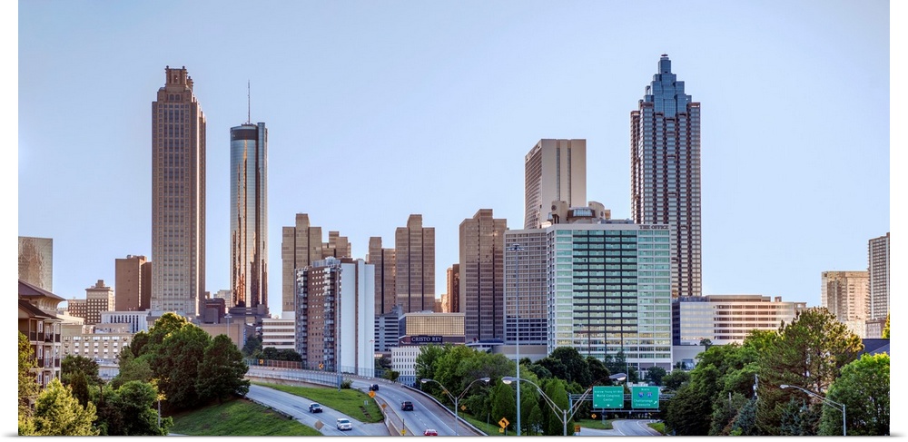 Atlanta city skyline from the east side in Georgia.