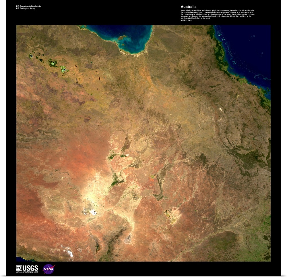 Australia is the smallest, and flattest, of all the continents. Its surface details are largely the result of erosion. Man...