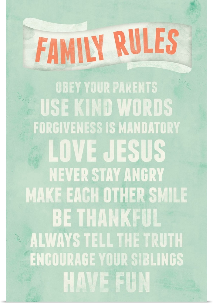 Be Thankful Family Rules