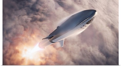 BFR (Big Falcon Rocket) In Flight