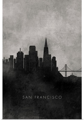 Black and White Minimalist San Francisco Skyline