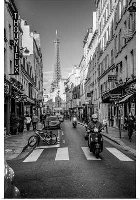 Black and White Paris Street View