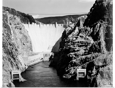 Boulder Dam, 1941, Looking Across River To Dam