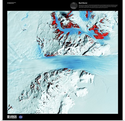 Byrd Glacier - USGS Earth as Art
