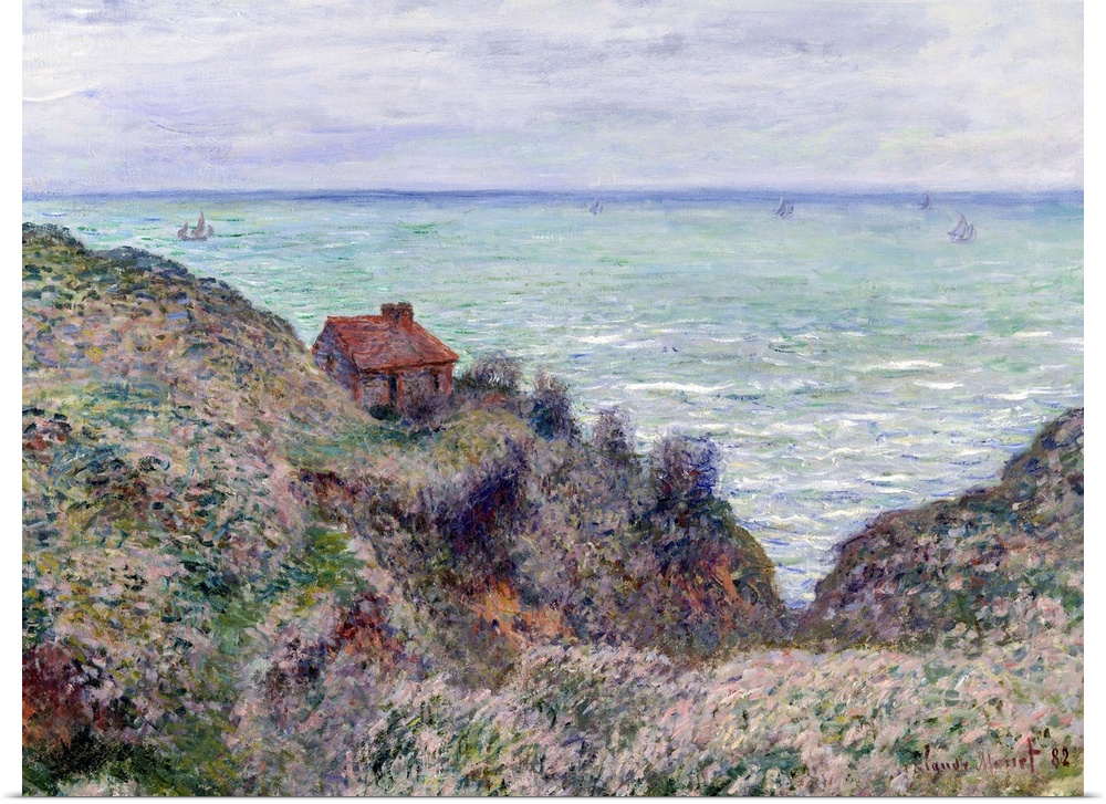Of the fourteen versions of this motif painted at Pourville in 1882, this painting is among the most interesting in terms ...
