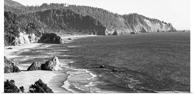 Cannon Beach Landscape in Black and White, Oregon