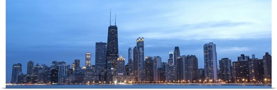 Chicago City Skyline in the Evening