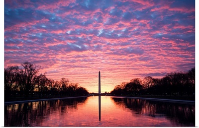 Dramatic Sunset over the Washington Monument, Washington, DC