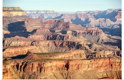 Elevated View Of Geological Formations At Sunrise, Grand Canyon National Park, Arizona