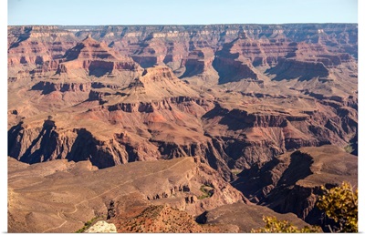 Elevated View Of Geological Formations, Grand Canyon National Park, Arizona