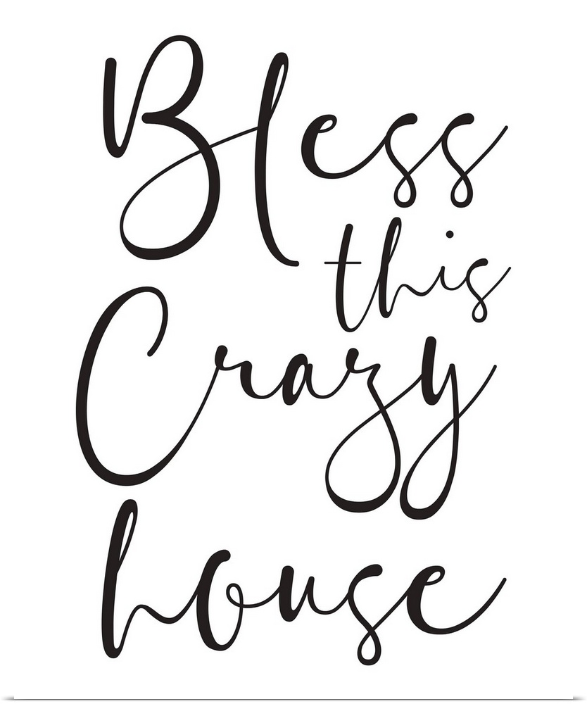 A simple black and white typographical piece perfect for a family home.