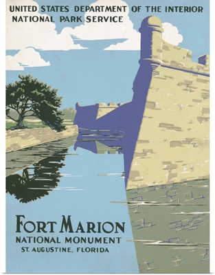 Fort Marion National Monument, St. Augustine, Florida - WPA Poster