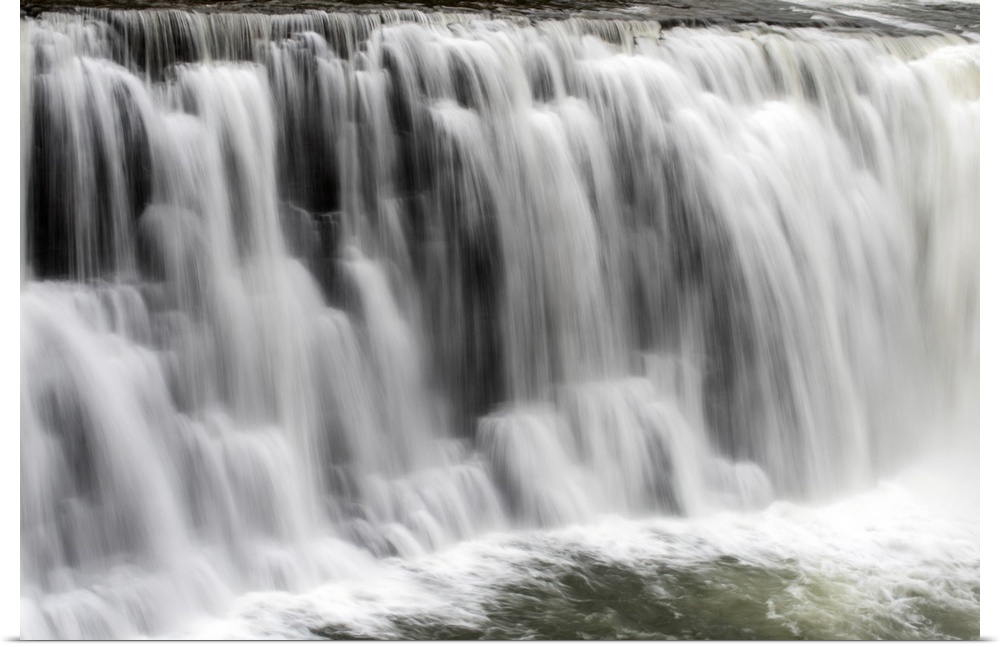 Photograph of a waterfall from the Genesee River in Letchworth State Park, NY.