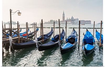 Gondolas in Front of St. Mark's Square (Piazza San Marco), Venice, Italy