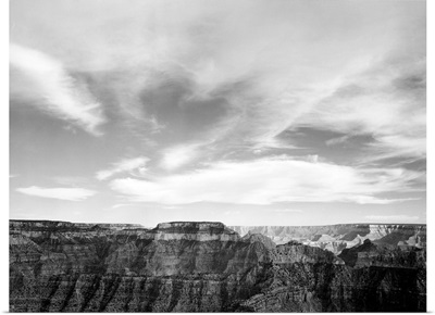 Grand Canyon National Park, Canyon Edge, Low Horizon, Clouded Sky