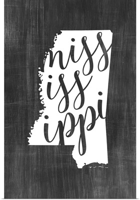 Home State Typography - Mississippi