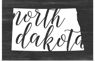 Home State Typography - North Dakota