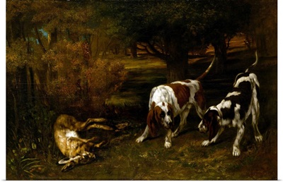 Hunting Dogs with Dead Hare