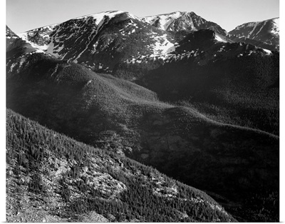 In Rocky Mountain National Park, Panorama Of Hills And Mountains