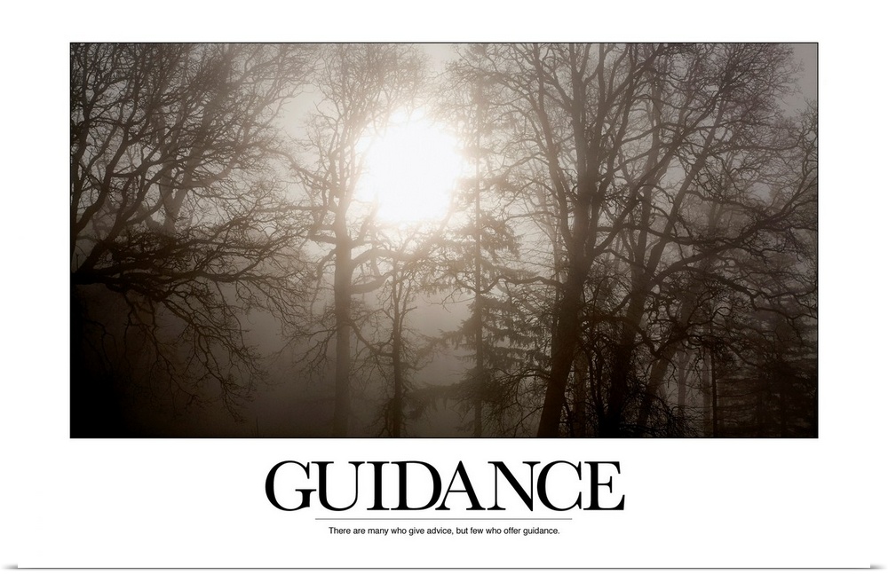 Guidance: There are many who give advice, but few who offer guidance.