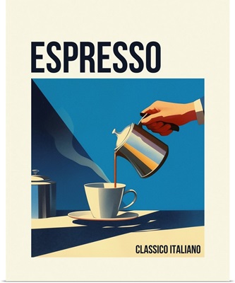 Italian Espresso - Retro Food Advertising Poster