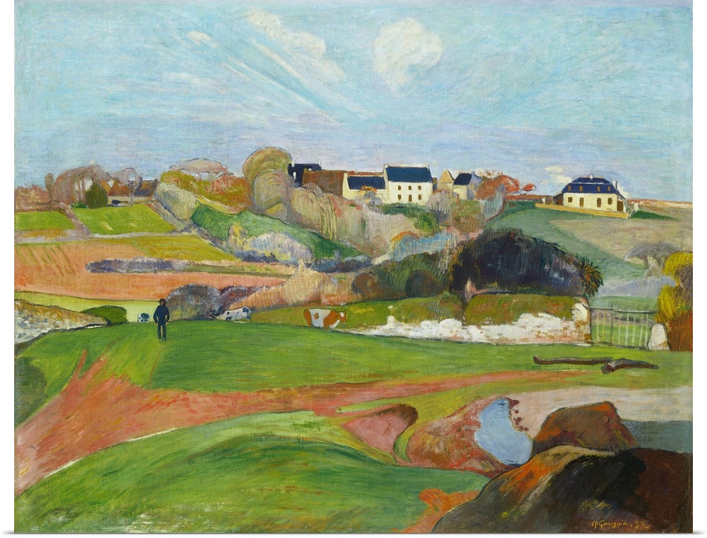 Landscape at Le Pouldu (1890) by Paul Gauguin.