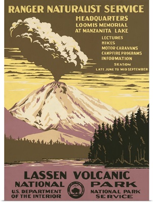 Lassen Volcanic National Park - WPA Poster