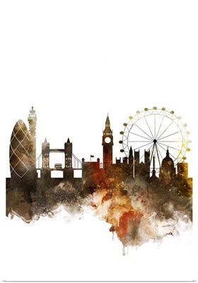 London Watercolor Cityscape
