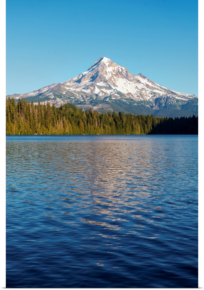 View of Lost Lake with Mount Hood in the background, Portland, Oregon.