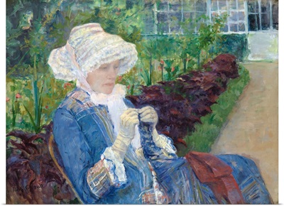 Lydia Crocheting in the Garden at Marly