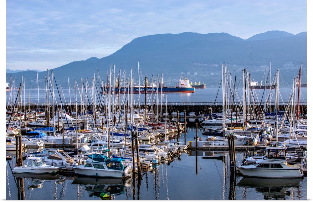 View of Marina in Vancouver, British Columbia, Canada.
