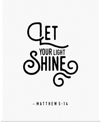 Matthew 5:14 - Scripture Art in Black and White