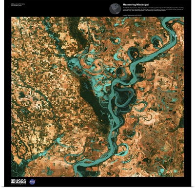 Meandering Mississippi - USGS Earth as Art