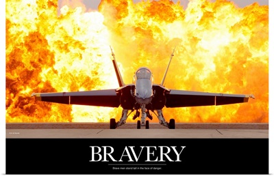 Military Motivational Poster: Brave Men