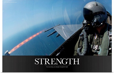 Military Poster: An F-16 Fighting Falcon fires an AIM-9 missile