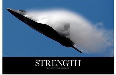 Military Poster - An F-22 Raptor performs during an air show