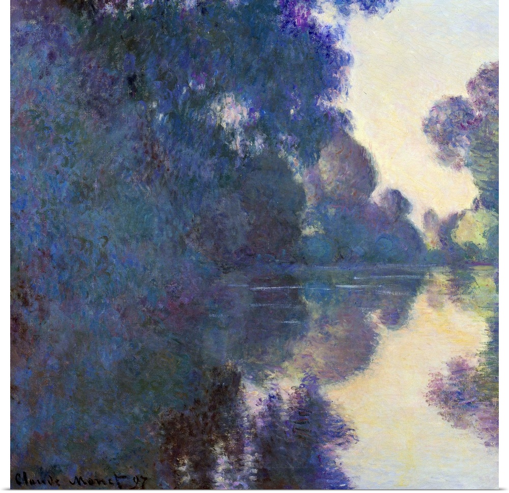 Begun in 1896, Monet's Mornings on the Seine series was not completed until 1897 because of inclement weather. Having pati...