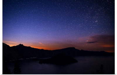 Night Sky At Crater Lake, Oregon