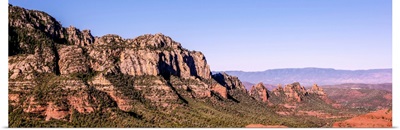 Panoramic Of Rock Formations In Sedona, Arizona